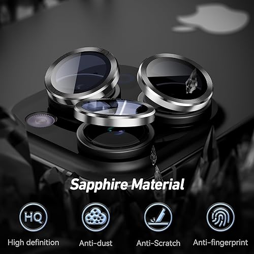 Miniatura 80 de Paquete de 3 x 2 protectores de lente de cámara Jeluse para iPhone 14 Pro Max para iPhone 14 Pro, cubierta protectora de pantalla de vidrio templado