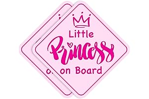 Princess On Board Baby Gem for Car (2-Pack) Little Princess