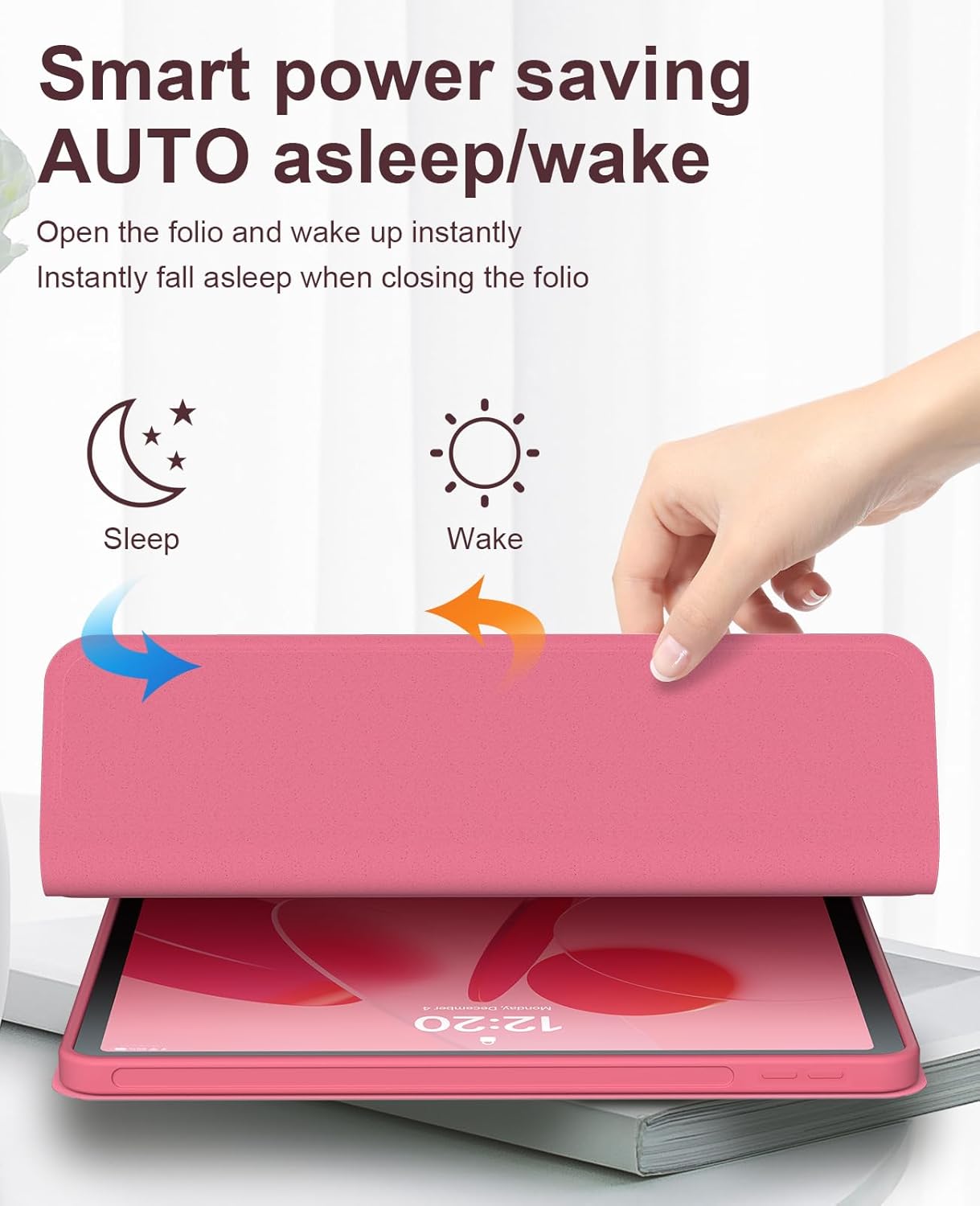 iPad 11th 10th Generation Case with Keyboard, 10.9in Multi Angle 2022 Detachable Bluetooth Keyboard with Pencil Holder Soft TPU Back Easy to Clean Case for Valentine's Day Gift(Hot Pink)