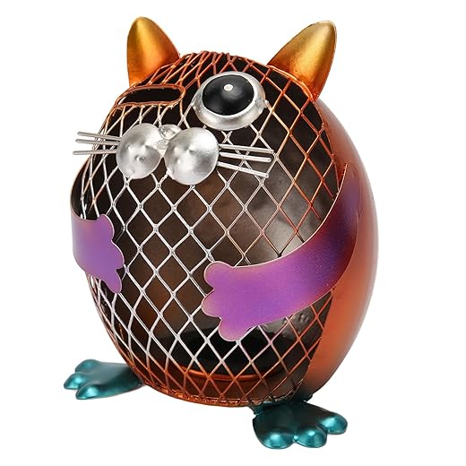 Kitty Coin Sparkasse Metall Sparschwein mit Wohnzimmer Katzenform Metall Münze Bank