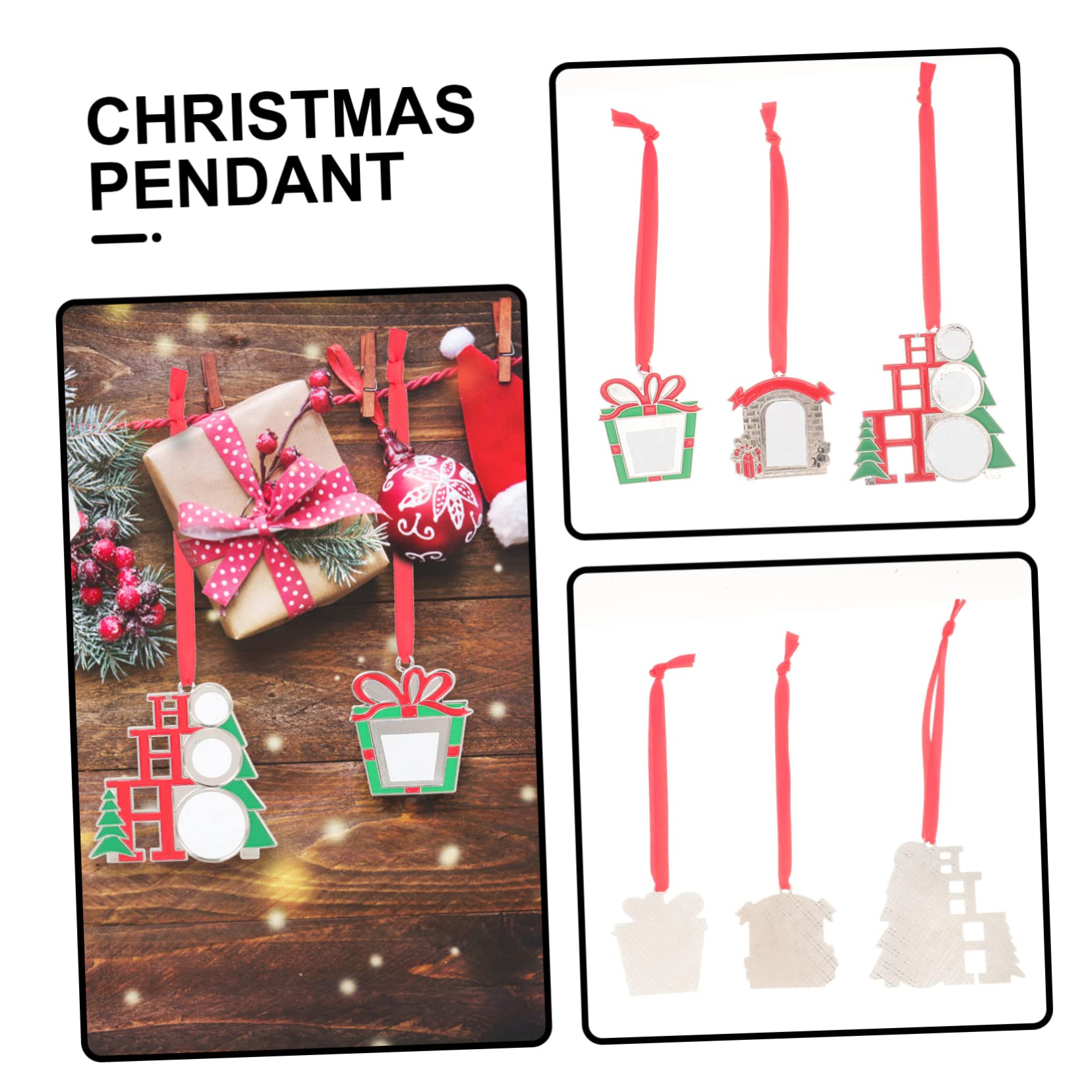 TOPBATHY 16 STK Christbaumschmuck Weihnachtsdekoration Sublimationsanhänger Personalisierter Weihnachtsschmuck Weihnachts-Layout-Requisite Sublimationsrohlinge