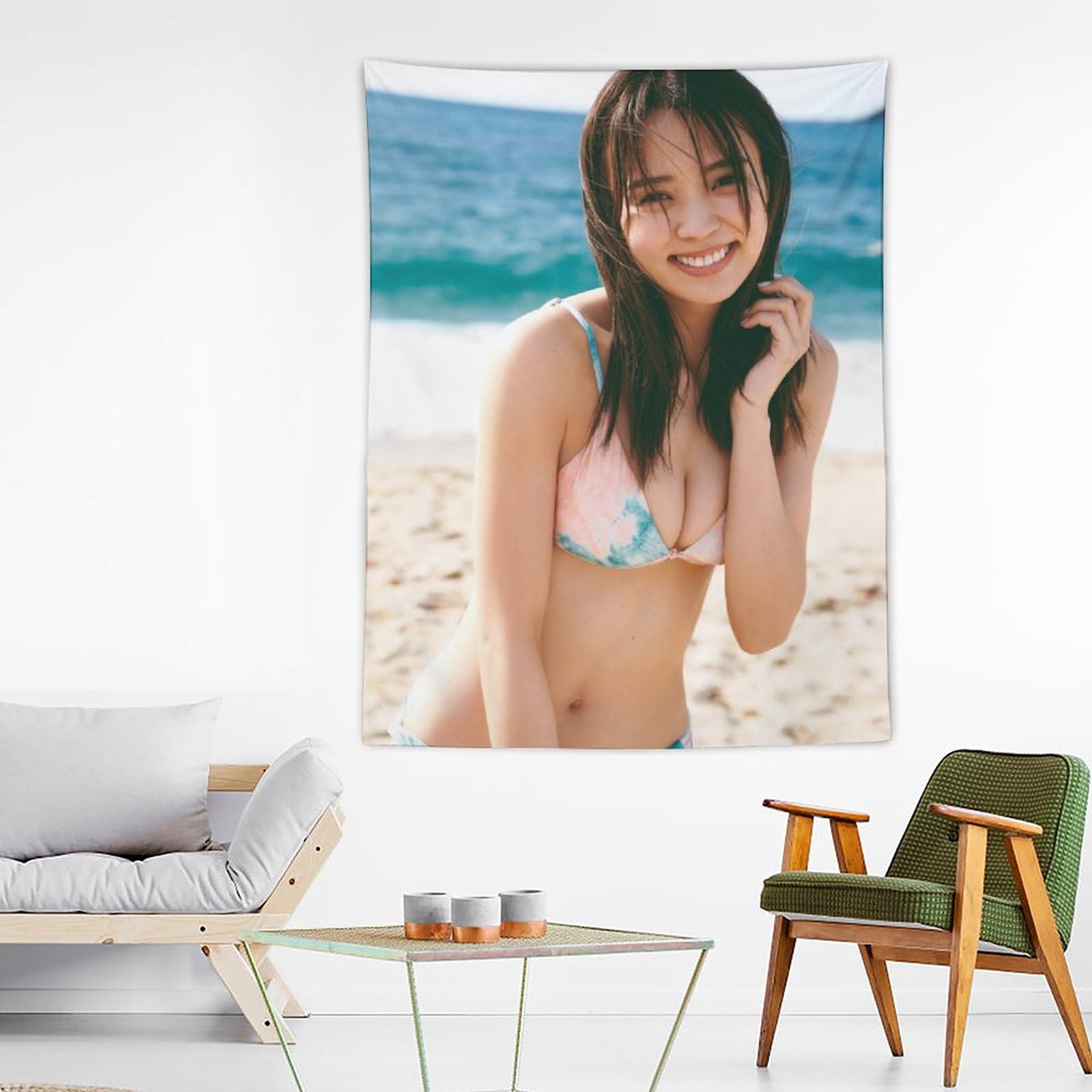 Amazon.co.jp: 小林由依(櫻坂46)最新グラビア水着画像のタペストリー
