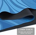 Tapis de yoga pliable, tapis de fitness antidérapant avec sac de transport pour le yoga chaud, l'exercice, Pilates, 1.5mm Tapis d'exercice léger épais pour les femmes