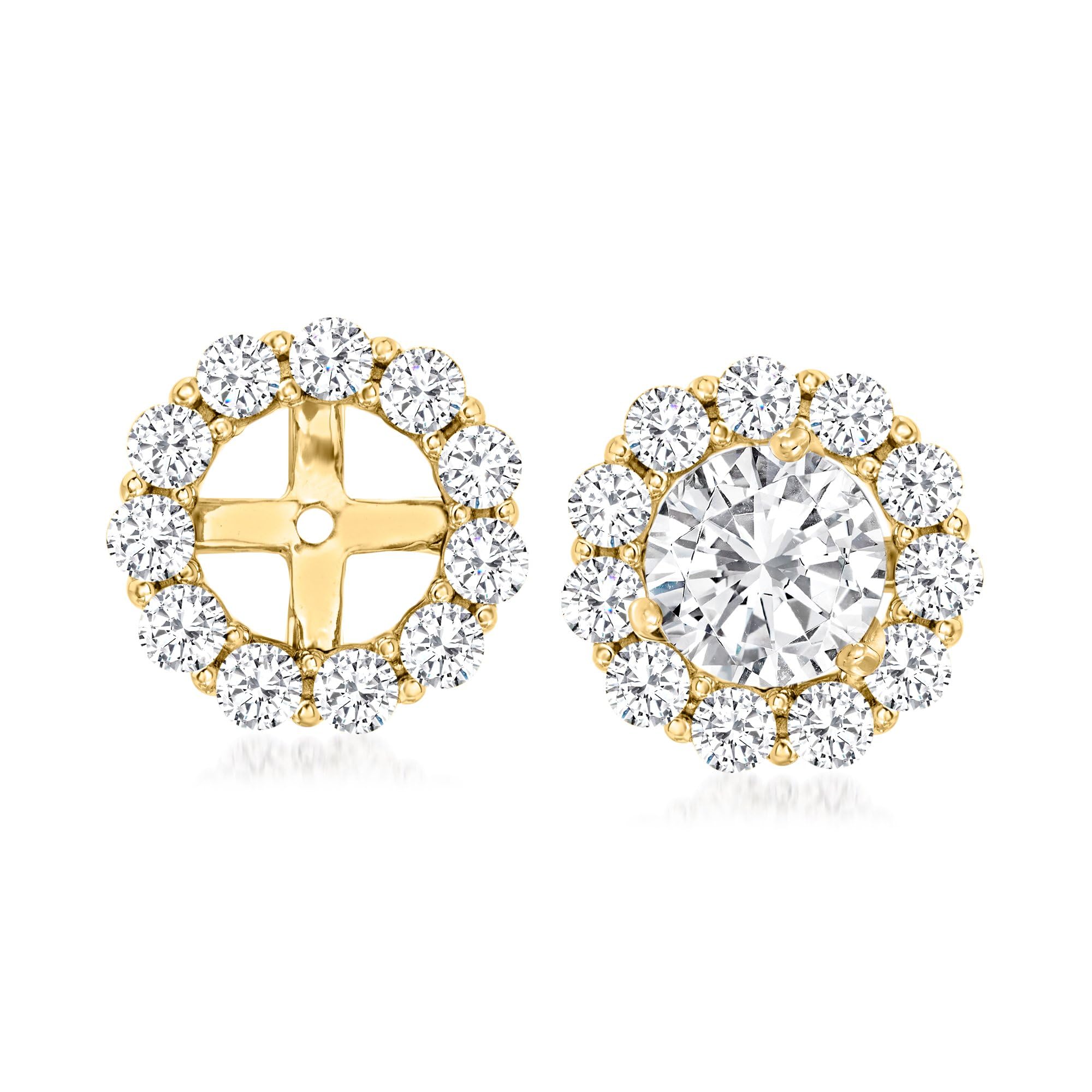 Ross-Simons Diamond Earring Jackets in 14kt Gold I-J Color I2 Clarity