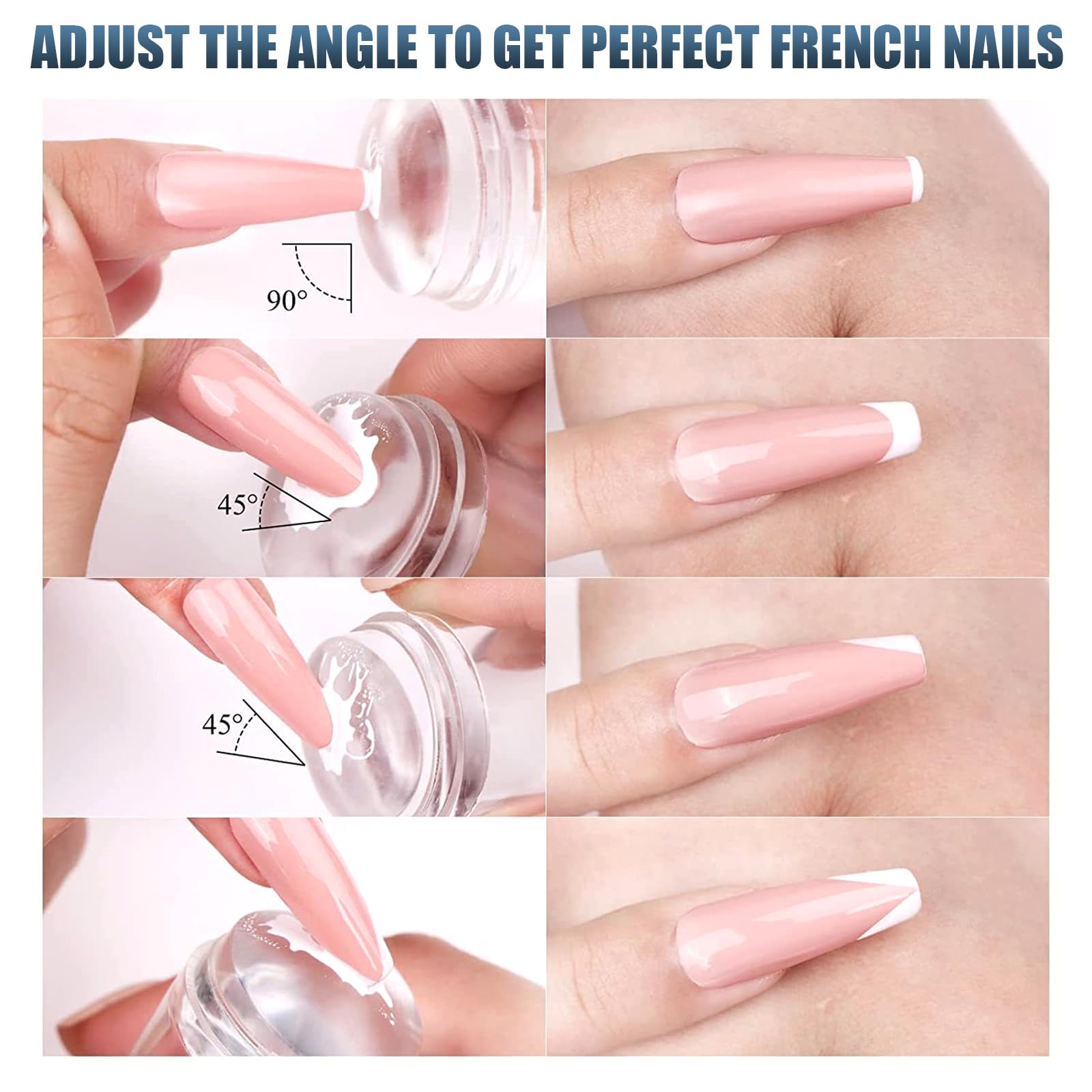 Nail Art Stamper 9 Pcs Placas Estampacion Uñas Nail Stamping Kit Sellos De Silicona Transparente