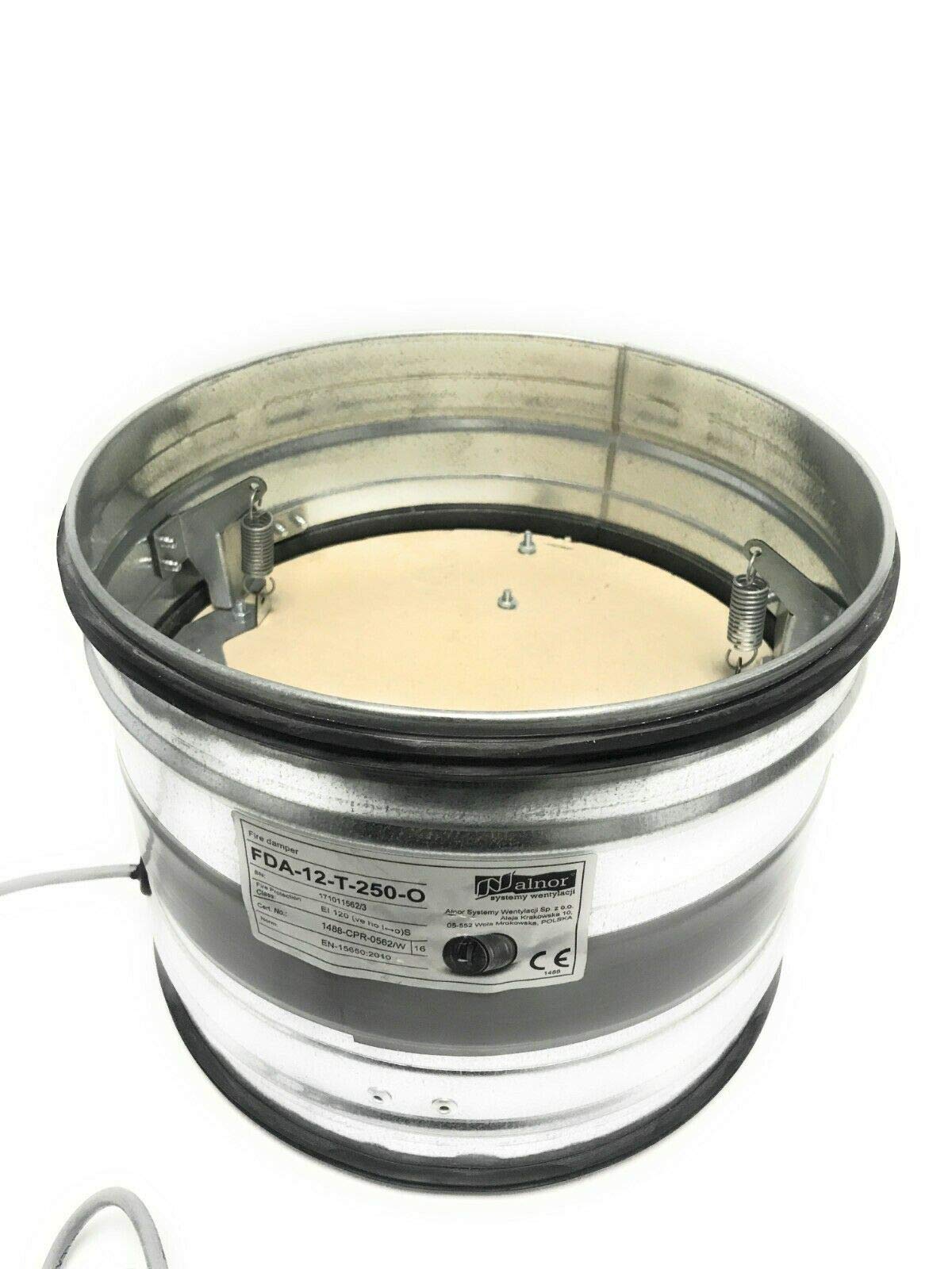 Tapa de protección contra incendios galvanizada, diámetro nominal 100-315 mm, protección contra incendios (DN 250 mm)
