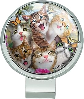 GRAPHICS & MORE Cats and Butterflies Selfie Golf Hat Clip with Magnetic Ball Marker