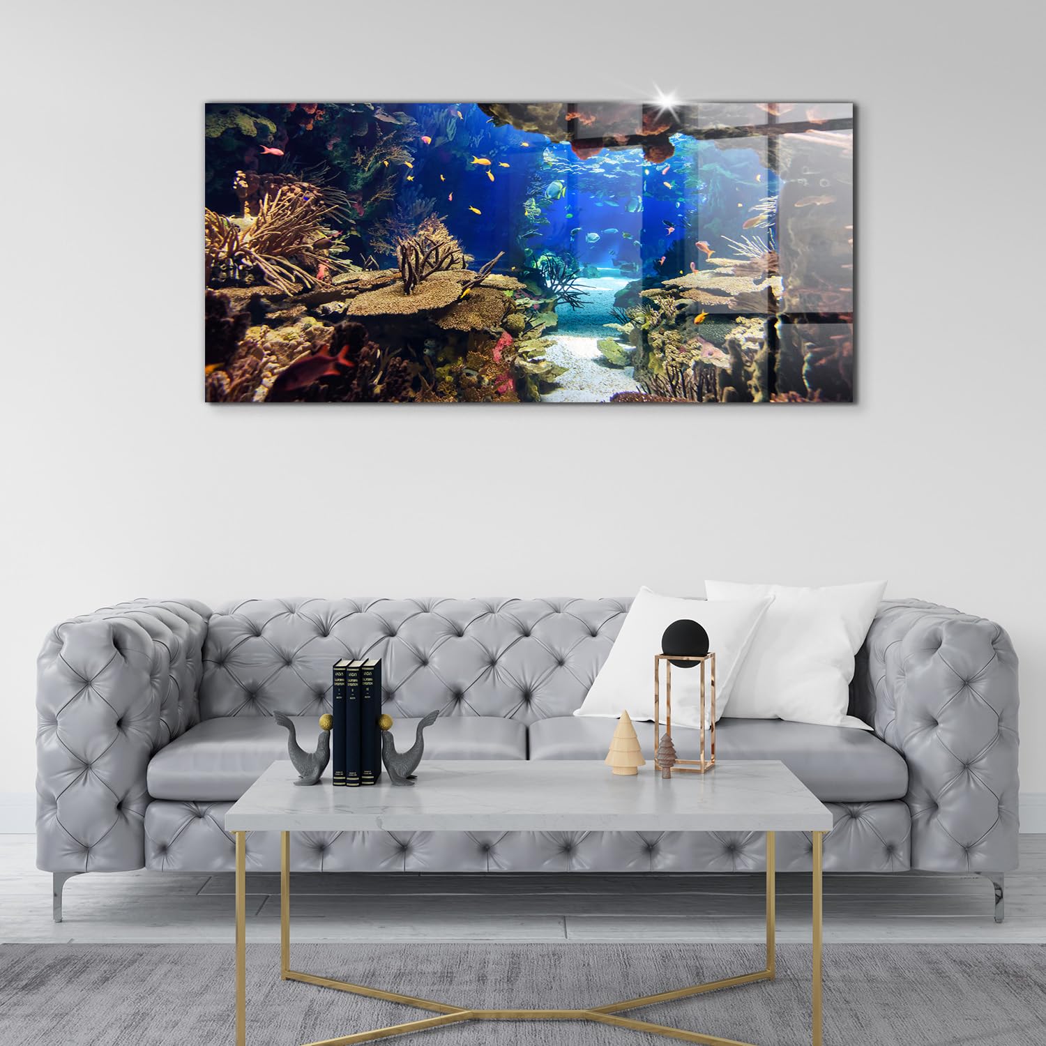 Attrait esthétique pour les acheteurs professionnels : Collection unique peintures à l'huile de poisson abstraites
