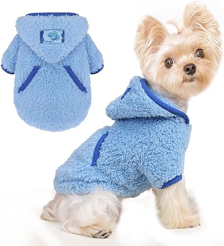 Sudadera con capucha para perro, ropa de invierno para perros pequeños, niños y niñas, sudaderas con capucha para perros para clima frío, abrigos de