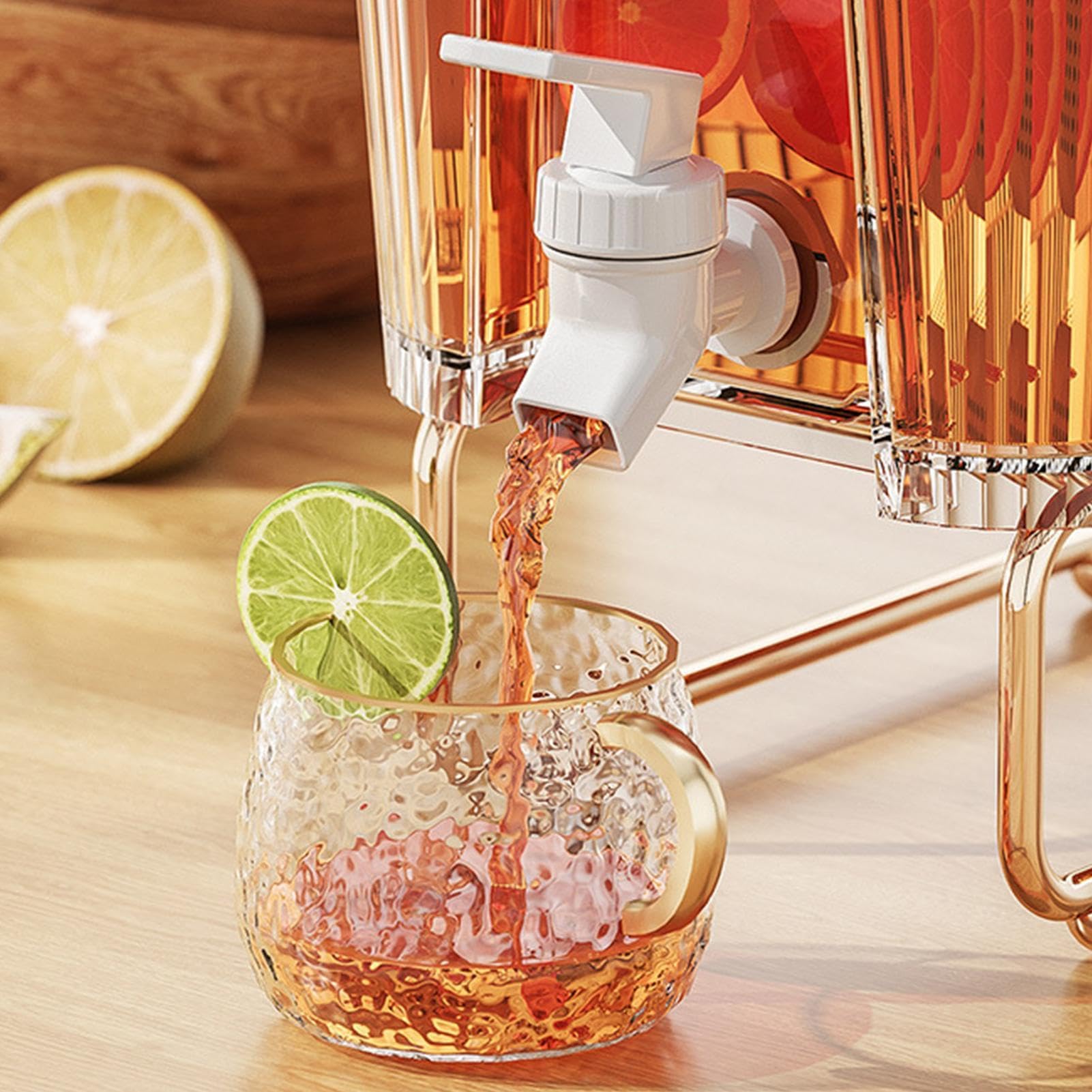 Dispensador De Bebidas con Grifo, 6L Dispensador De Agua para Frigorífico, Dispensadors De Limonada Recargable, Reutilizable Recipiente De Agua Frigorífico, Dispensadors De Jugos para Jugos, Bebidas
