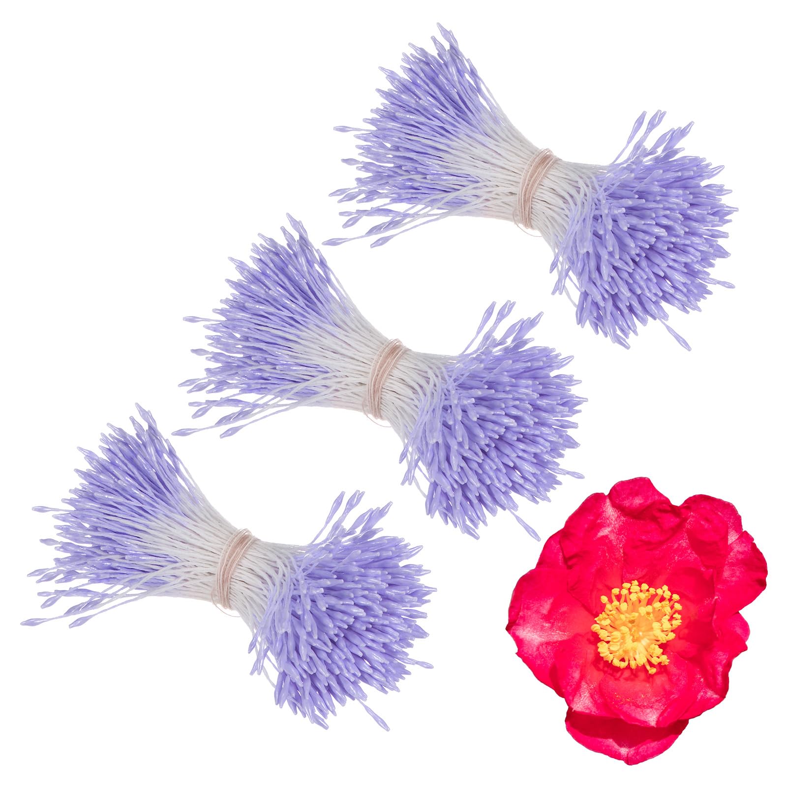 M METERXITY 1080 Pack Double Heads Flower Stamen-1mm Artificial Flower Stamen Pistil Matt Pearl Floral Stamen