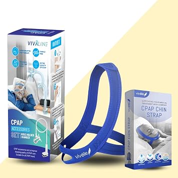 CPAP Chin Strap + CPAP Hose Holder - for Men & for Women