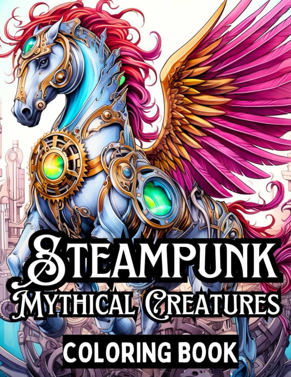 Steampunk Mythical Creatures: Coloring Book