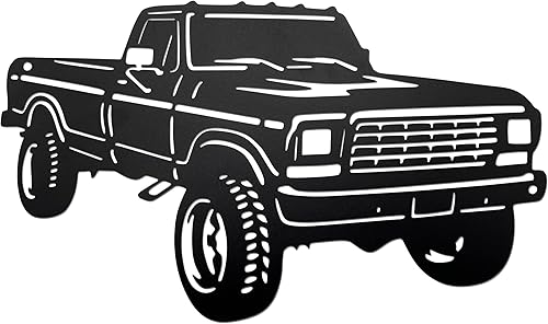 Letreros de metal vintage para garaje, decoración recortada para hombres, cueva, camión vintage y camión viejo, regalos para entusiastas del