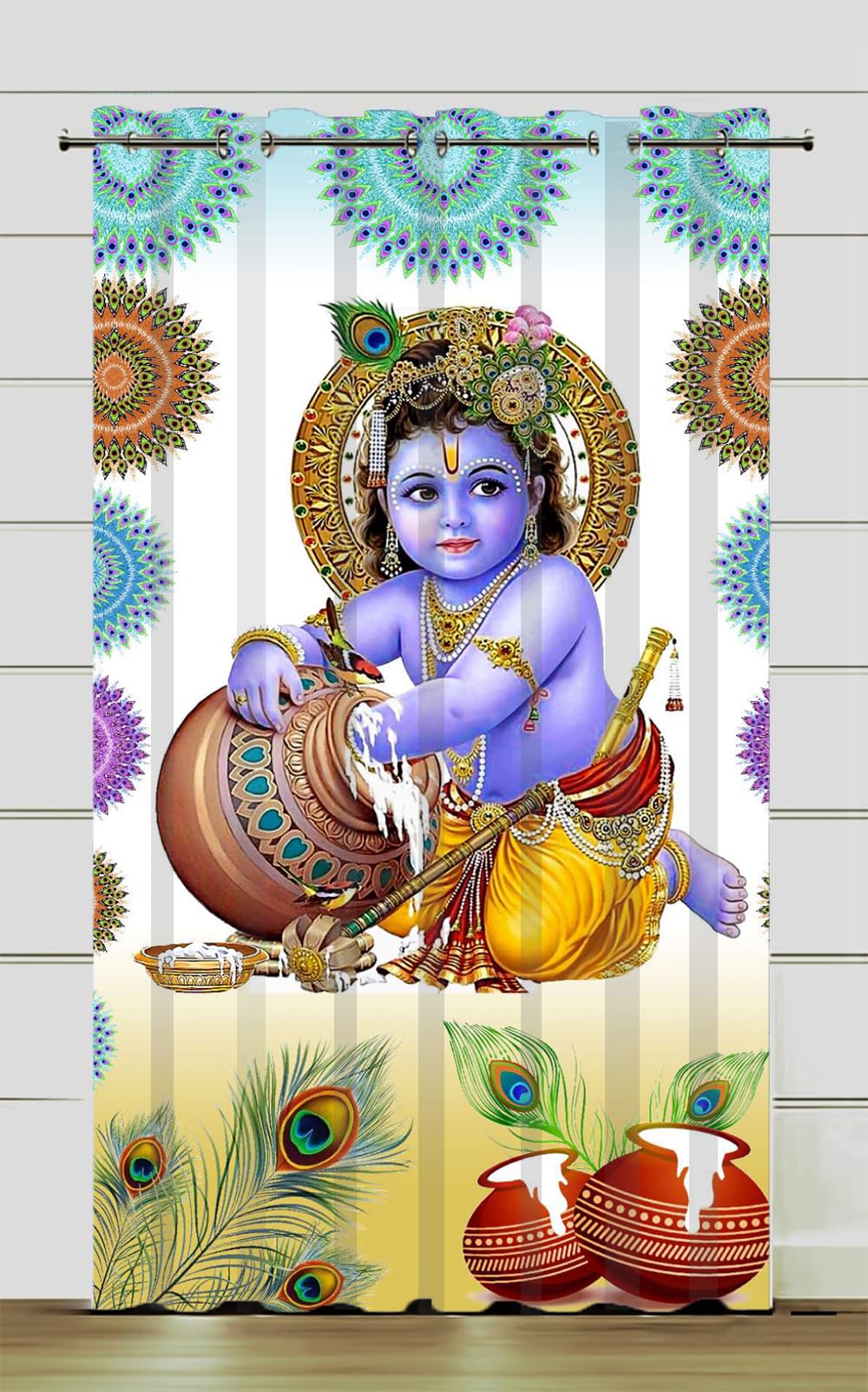 See full amazon price history chart for FRESH FROM LOOM Premium Polyester Roatry Printed God Parda | Parde For Pooja Room | 5 Feet Long Mandir Window Semi Sheer Curtain |Latest Modern Home Screens | Eyelet Ring (1Pc Gopal),Multicolor FRESH FROM LOOM Premium Polyester Roatry Printed God Parda | Parde For Pooja Room | 5 Feet Long Mandir Window Semi Sheer Curtain |Latest Modern Home Screens | Eyelet Ring (1Pc Gopal),Multicolor (B0CTX9FB69) Amazon Price History, Amazon Price Tracker