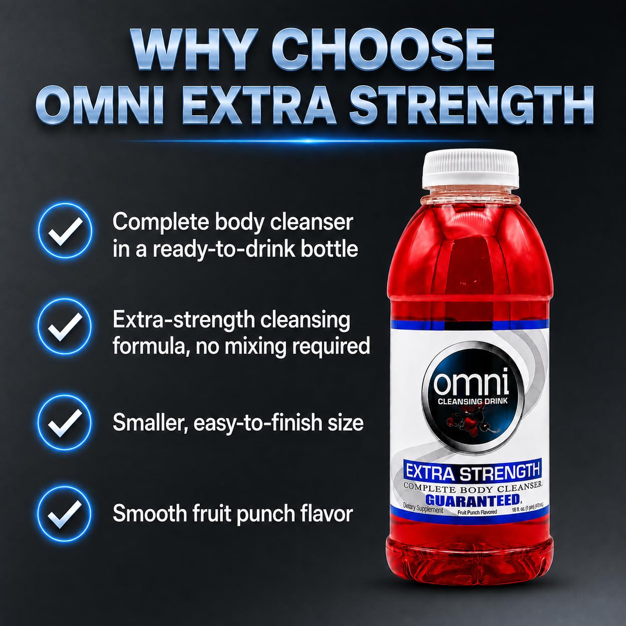 Omni Extra Strength Herbal Body Cleanse Detox Drink - Fruit Punch 16 Fl Oz — Amazon image 3