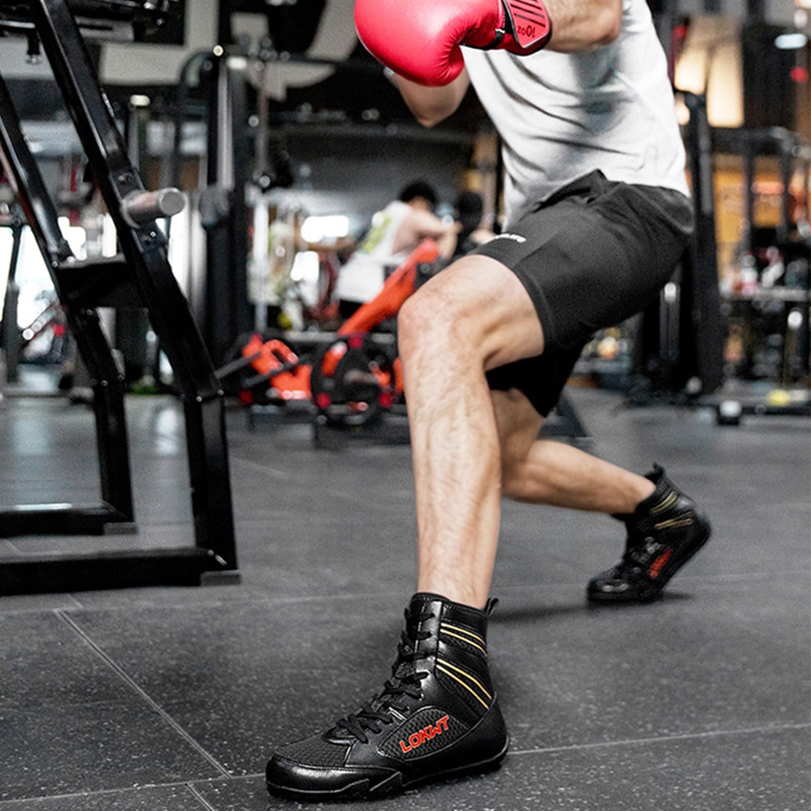 Zapatos de Boxeo para Hombres Zapatos de Lucha Libre Kickboxing, Boxeadores, Entrenadores, Artes Marciales Transpirables Culturismo Botas de Boxeo