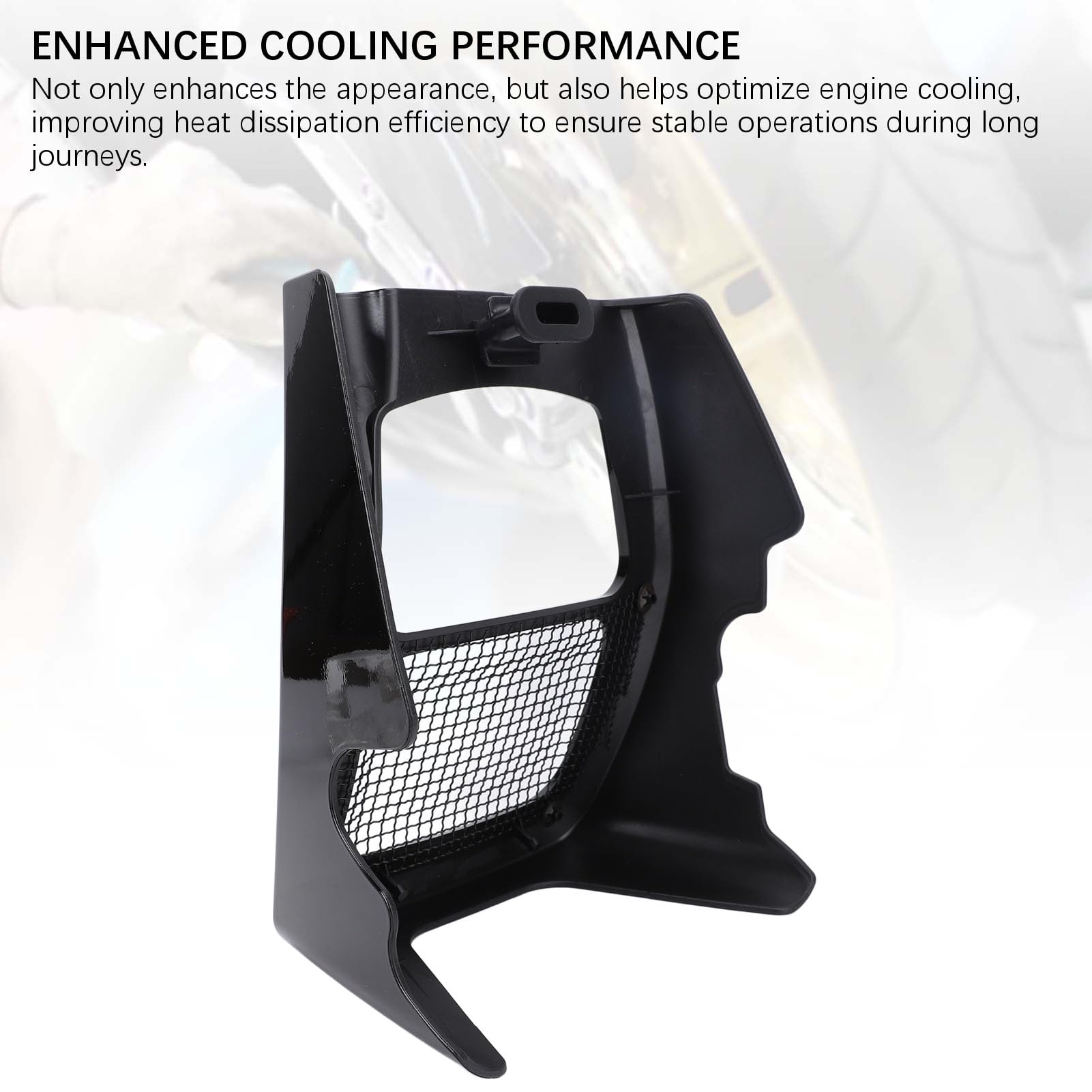 Cocoarm Motorrad Kinnspoiler, Kühlergrill mit Stahlgitter aus ABS for Motorrad