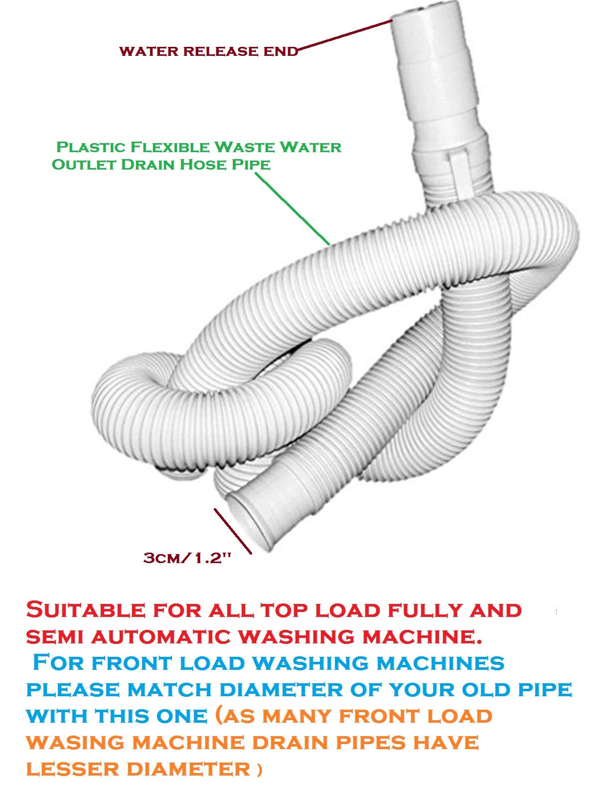 Buy MLD Extension washing machine Flexible drain drainage Waste Water