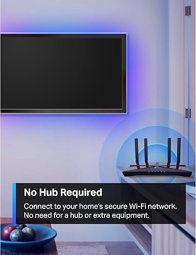 Miniatura 7 de TP-Link Tapo - Tira de luz LED inteligente 100 zonas de color RGBIC sincronización a sonido 328 pies 2 rollos de 164 pies funciona con Alexa y