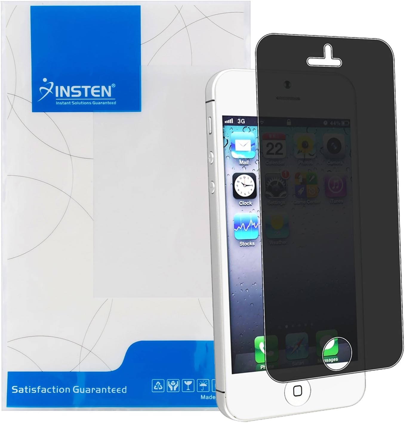 Insten INSTEN Privacy Screen Filter Compatible with Apple iPhone 5 / 5S - Carrying Case - Retail Packaging - Black
