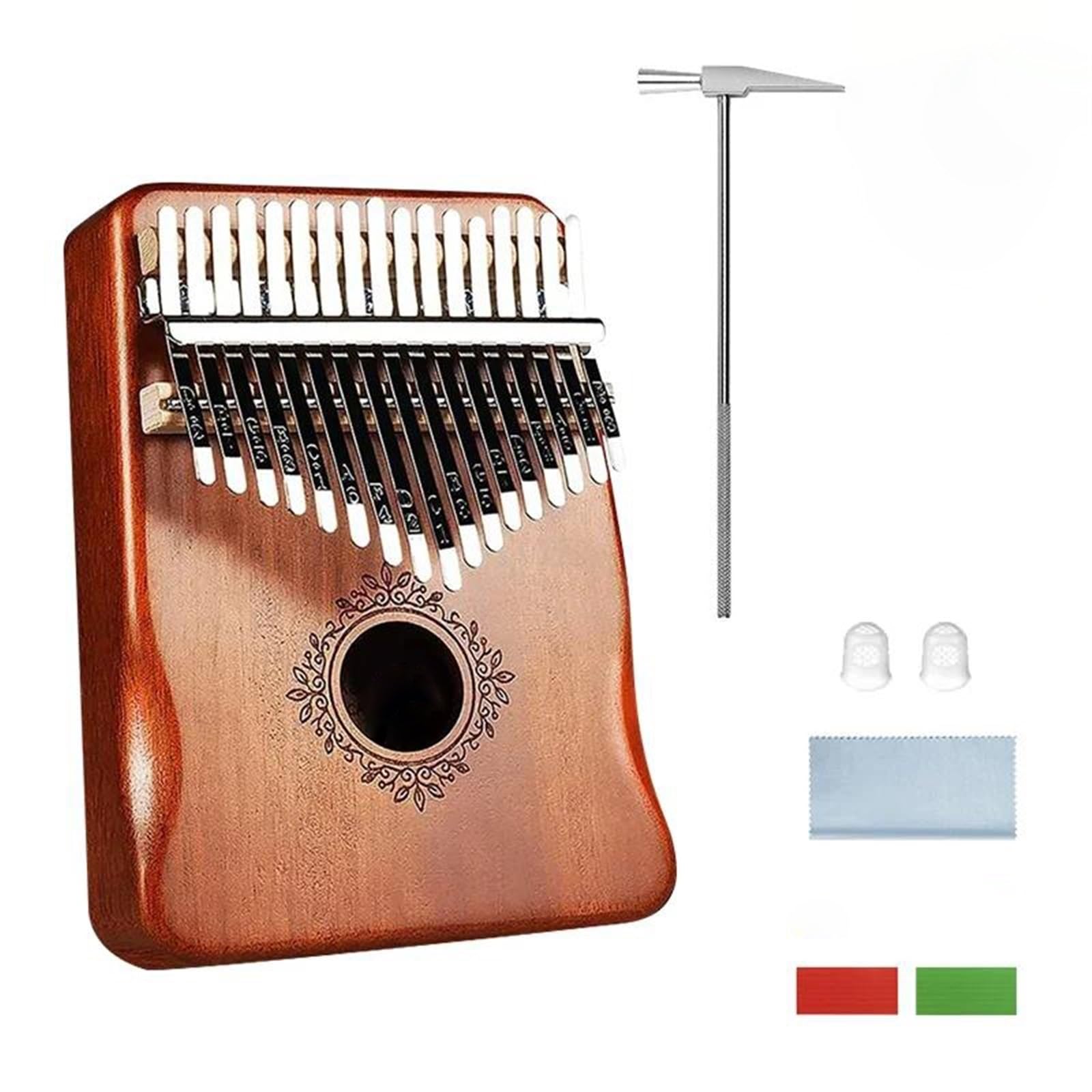 Pianino Kciukowe Kalimba 17-klawiszowy Kalimba Thumb Piano Przenośny Instrument Muzyczny Drewniany Uchwyt Na Palce Fortepian Z Młotkami