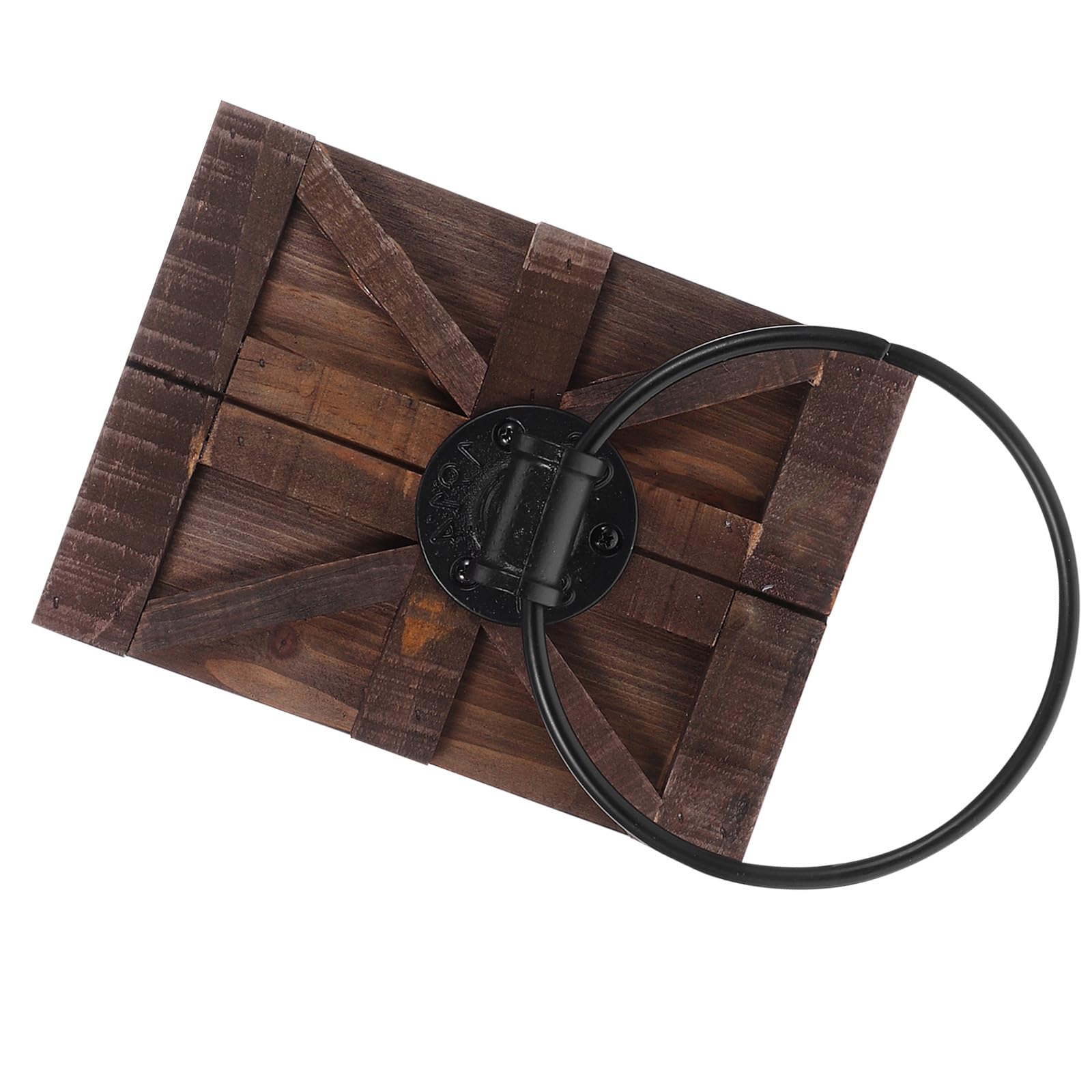Porte-serviettes mural vintage anneau rustique salle de bain