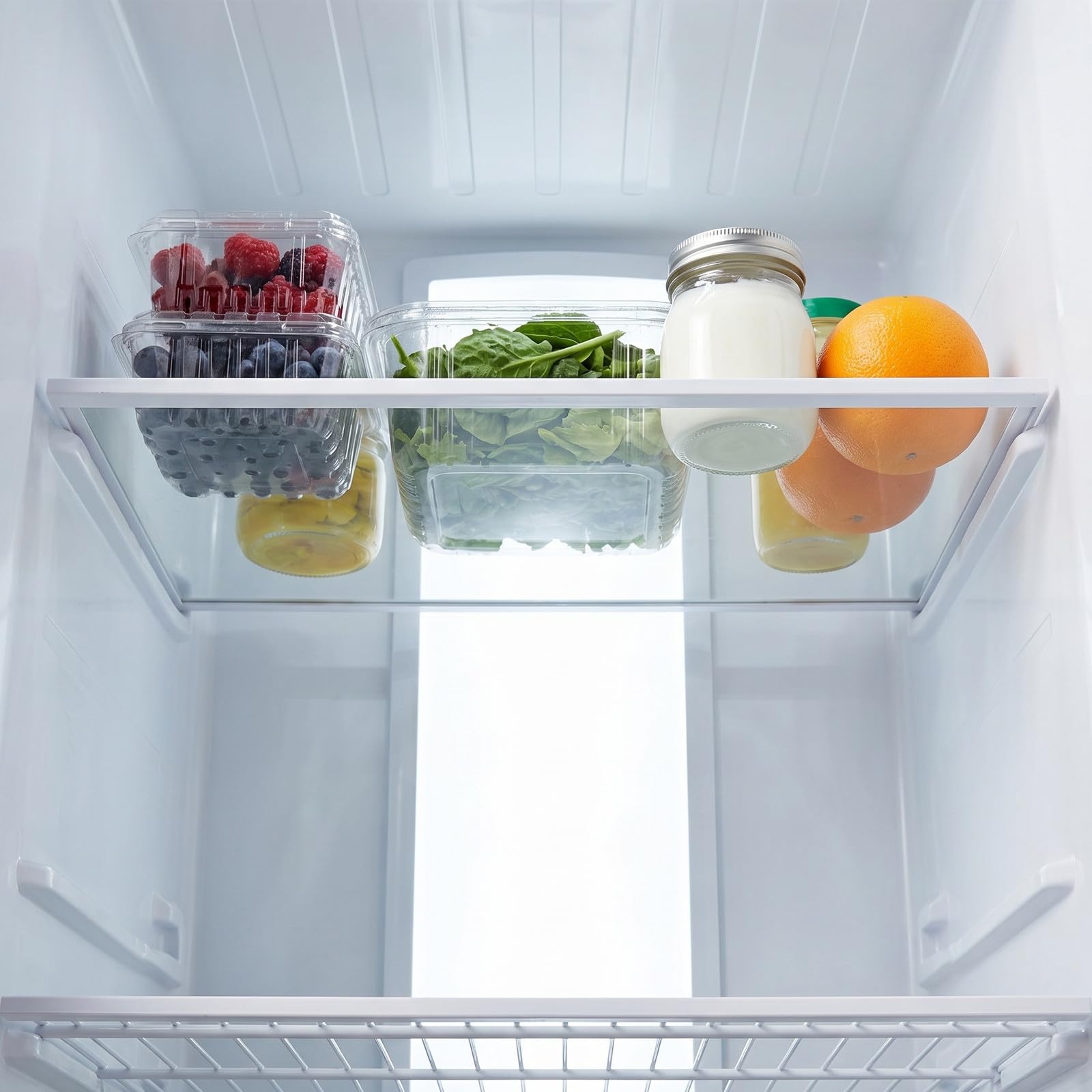 Kühlschrankablage aus Gehärtetem Glas, Transparente Trennwand für Küche