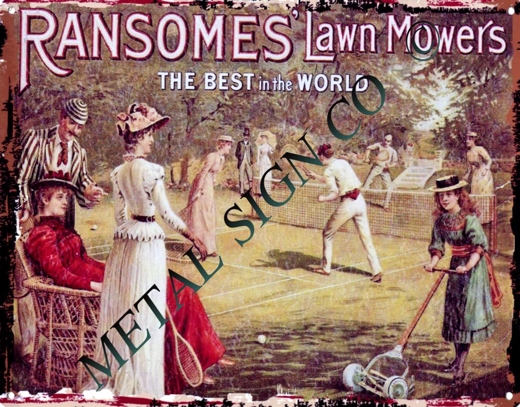 Metal Sign Co Ransomes Lawn Mowers Gardening Metal Sign Retro Vintage Style 20X25cm Man Cave Games Room Garage Shed Fun Wall Art