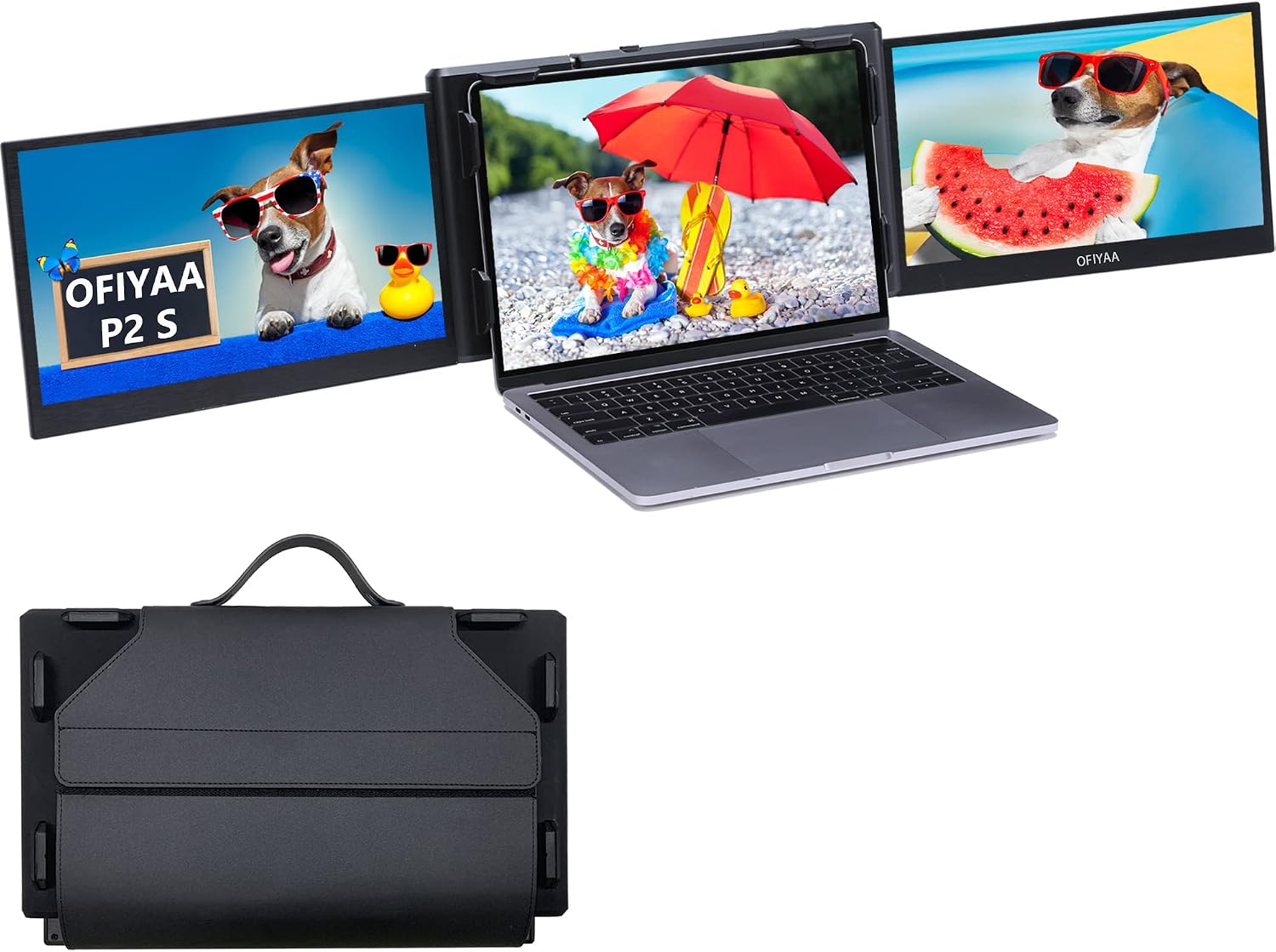 Buy OFIYAA P2 S Triple Portable Monitor for Laptop No Drive Required