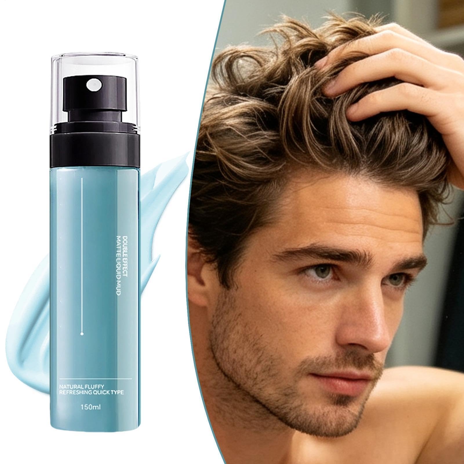 Argilla liquida opaca ad asciugatura rapida per definire i capelli, Argilla liquida opaca ad asciugatura forte per definire i capelli, Spray modellante effetto fango 150 ml, Tenuta extra forte
