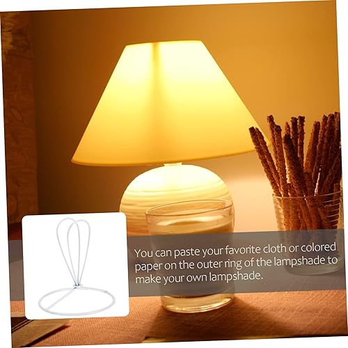 Miniatura 3 de Housoutil 4 unids soporte de lámpara abrazadera burbuja linterna colgante lámpara vintage marco redondo alambre lámpara sombra anillo lámpara