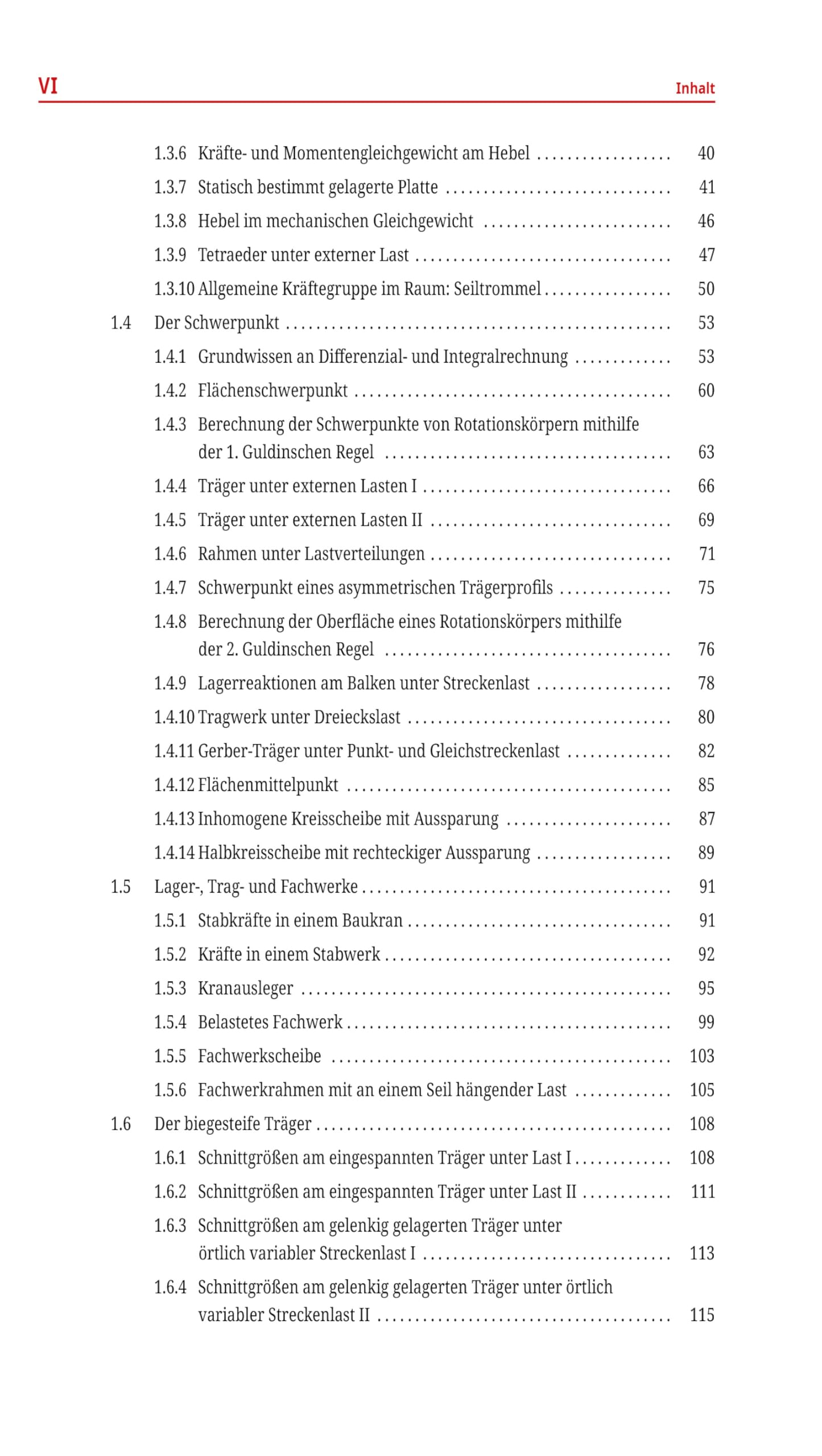 Übungsaufgaben zur Technischen Mechanik