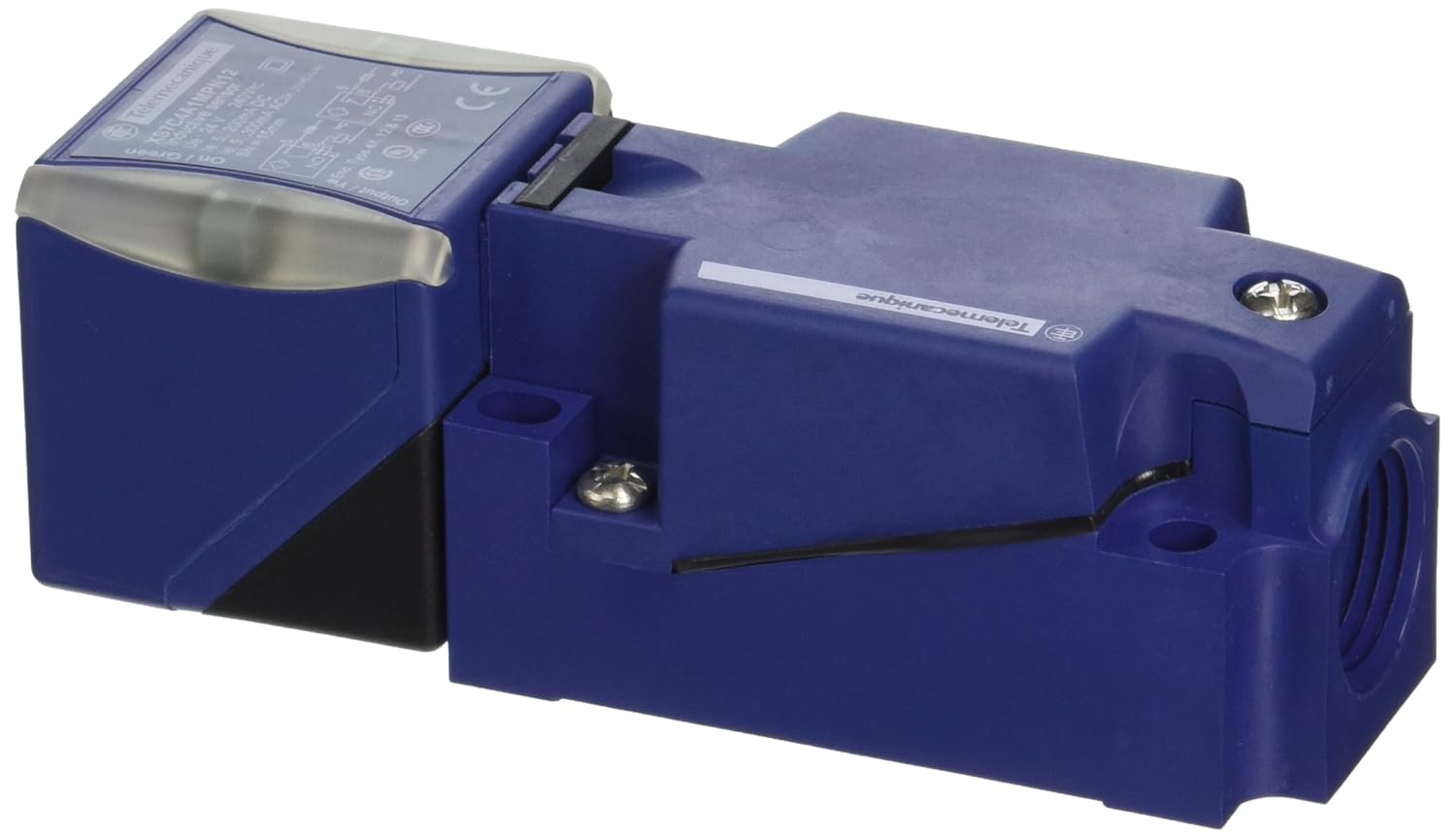 Telemecanique Sensors XS Optimum Series Inductive Proximity Sensor, Heavy-Duty, Plastic 117 x 40 x 40 mm Rectangular Body, 2-Wire AC/DC, PNP Input, Prog. Output via Wire, Screw Term. w/ 1/2" NPT Cable Entry