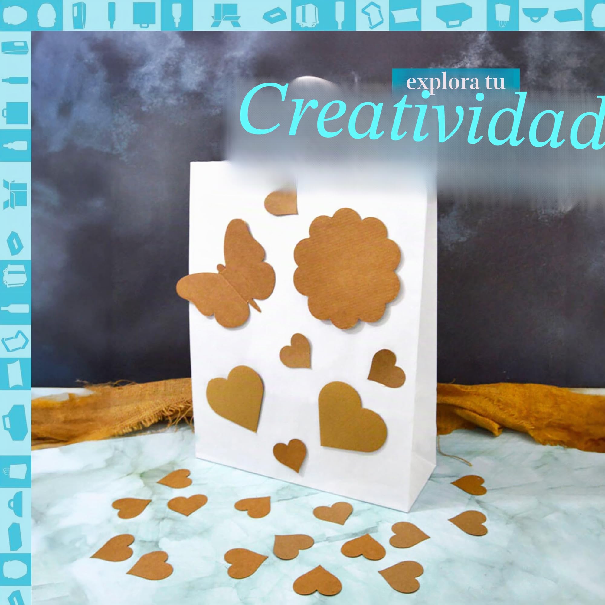 100 Bolsas de Papel Kraft Blanco con Asas 25x10x32 cm – Bolsas de Regalo y Compra para Tienda, Bodas y Fiestas | Espirito Rebelde