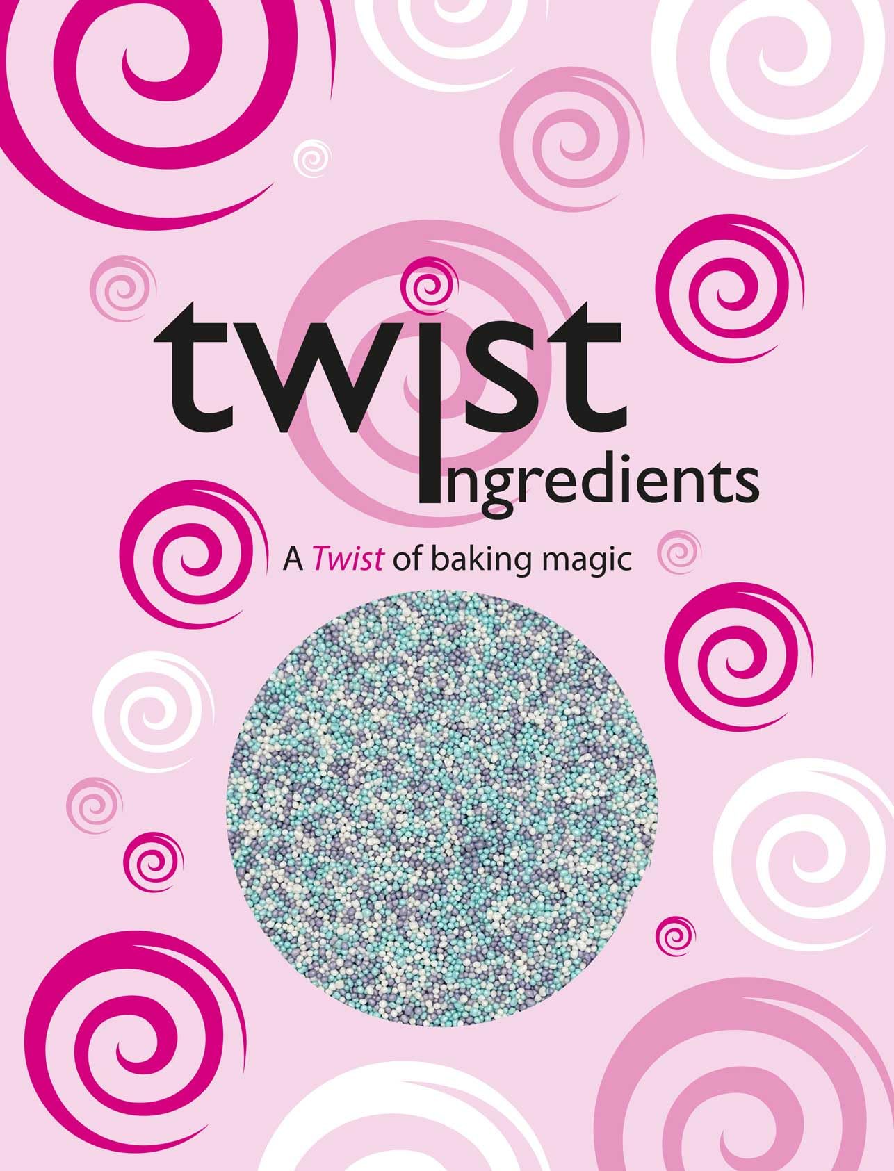 Twist Ingredients - 100s and 1000s - Glimmer Ice Mix Cake Topper Sprinkles - 800g Edible Shimmer Festive Cupcake/Cake Decorations - Great For Xmas Themed Party Cakes And Bakes