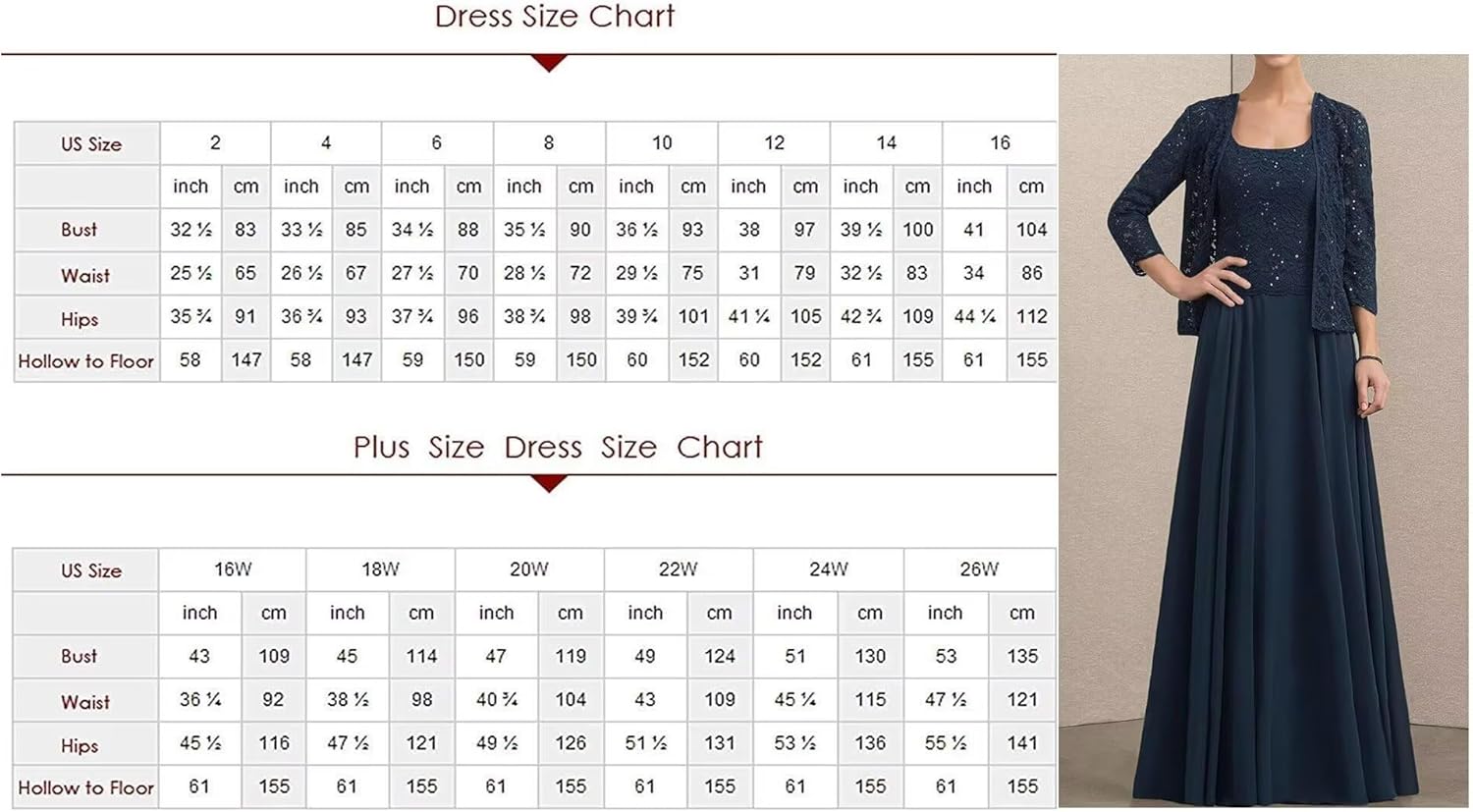 2 Piece Mother of The Bride Dresses for Wedding Chiffon Grandmother Dresses with Jacket - Image 7