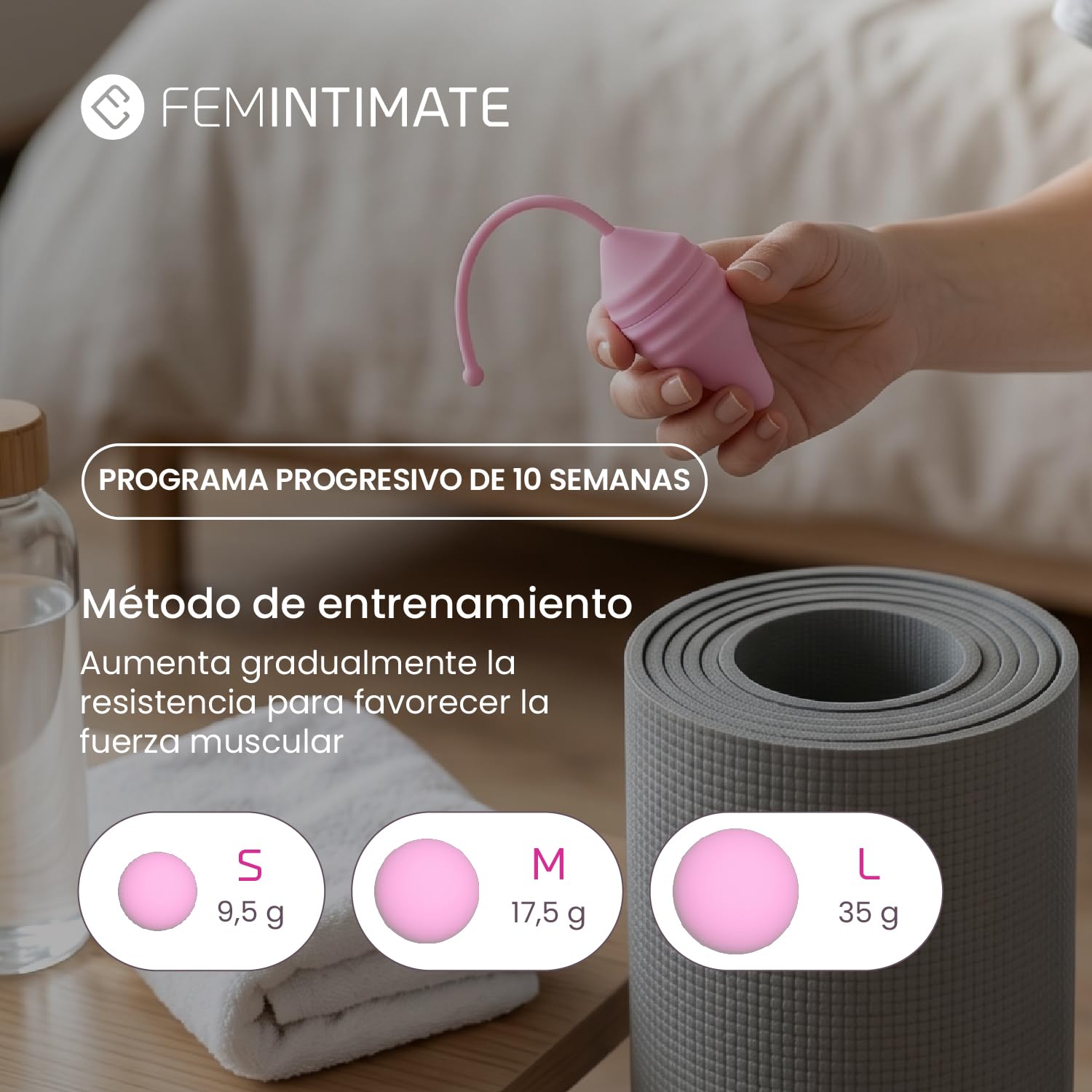 Pelvix – Ejercitador Suelo Pélvico con Pesas Progresivas – Entrenamiento Kegel – Fortalecimiento Muscular y Recuperación Postparto – Método Clínicamente Evaluado