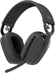 Headset Sem Fio Logitech Zone Vibe 100 Com Microfone Flip- to-Mute Com Cancelamento de Ruído, Conexão Bluetooth, Até 20h de Bateria, Design Leve e Confortável - Grafite