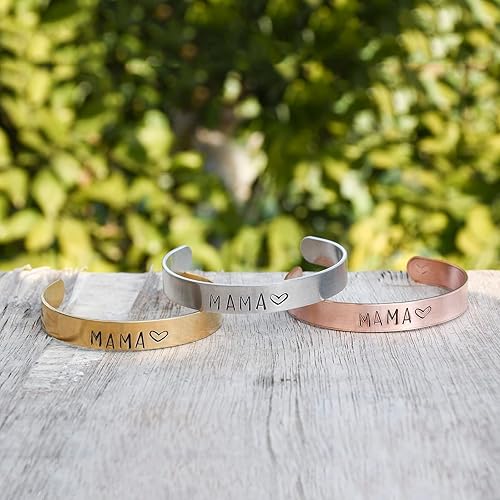 Miniatura 3 de ABBECIAO Paquete de 18 pulseras de aluminio, latón y cobre desbarbadas para estampado y grabado de metal (1/4 x 6 pulgadas y 3/8 x 6 pulgadas)