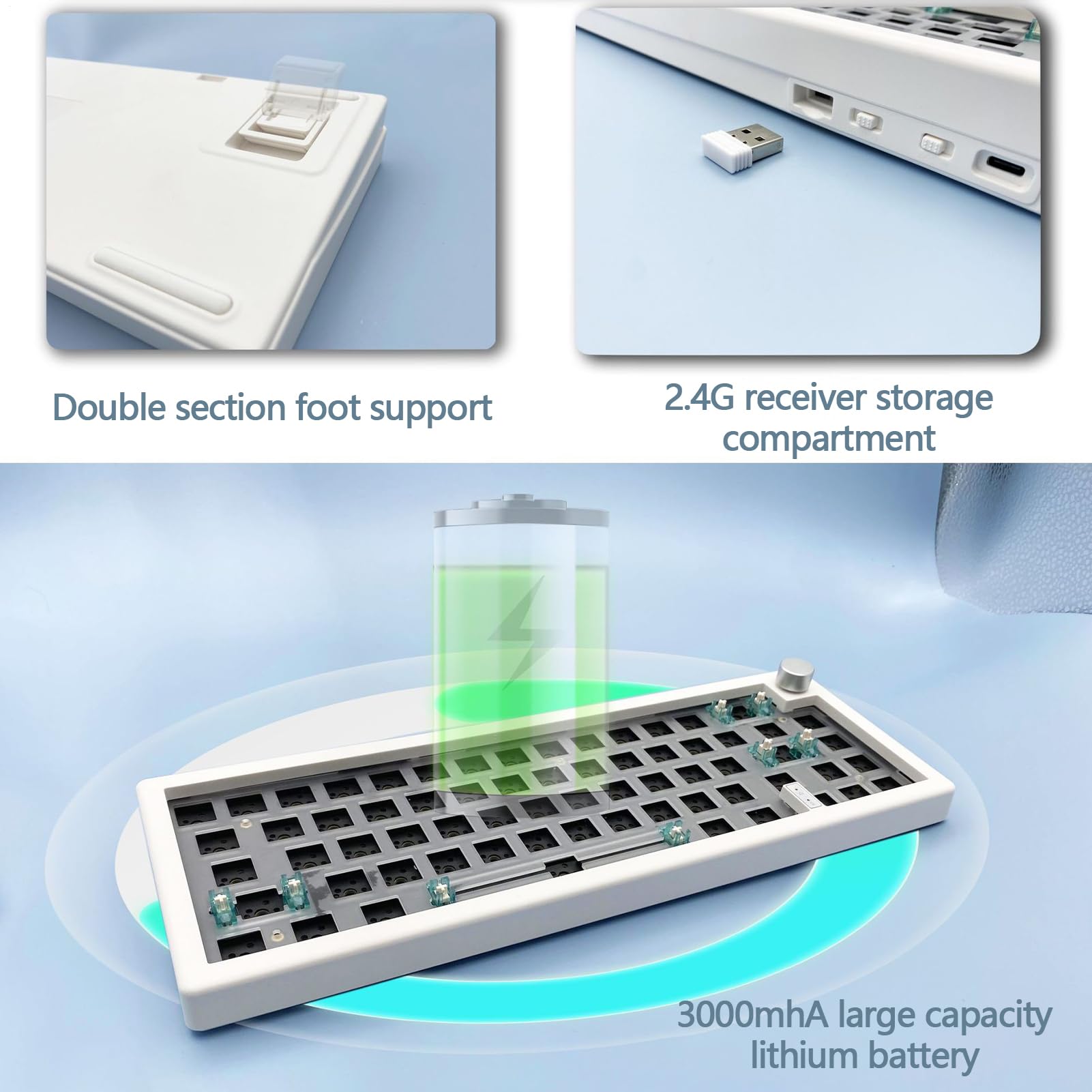 Tastiera cablata: periferica cablata compatta, tasto silenzioso | accessorio per laptop elegante, layout del pulsante durevole, dispositivo di input desktop affidabile | Design sottile ergono