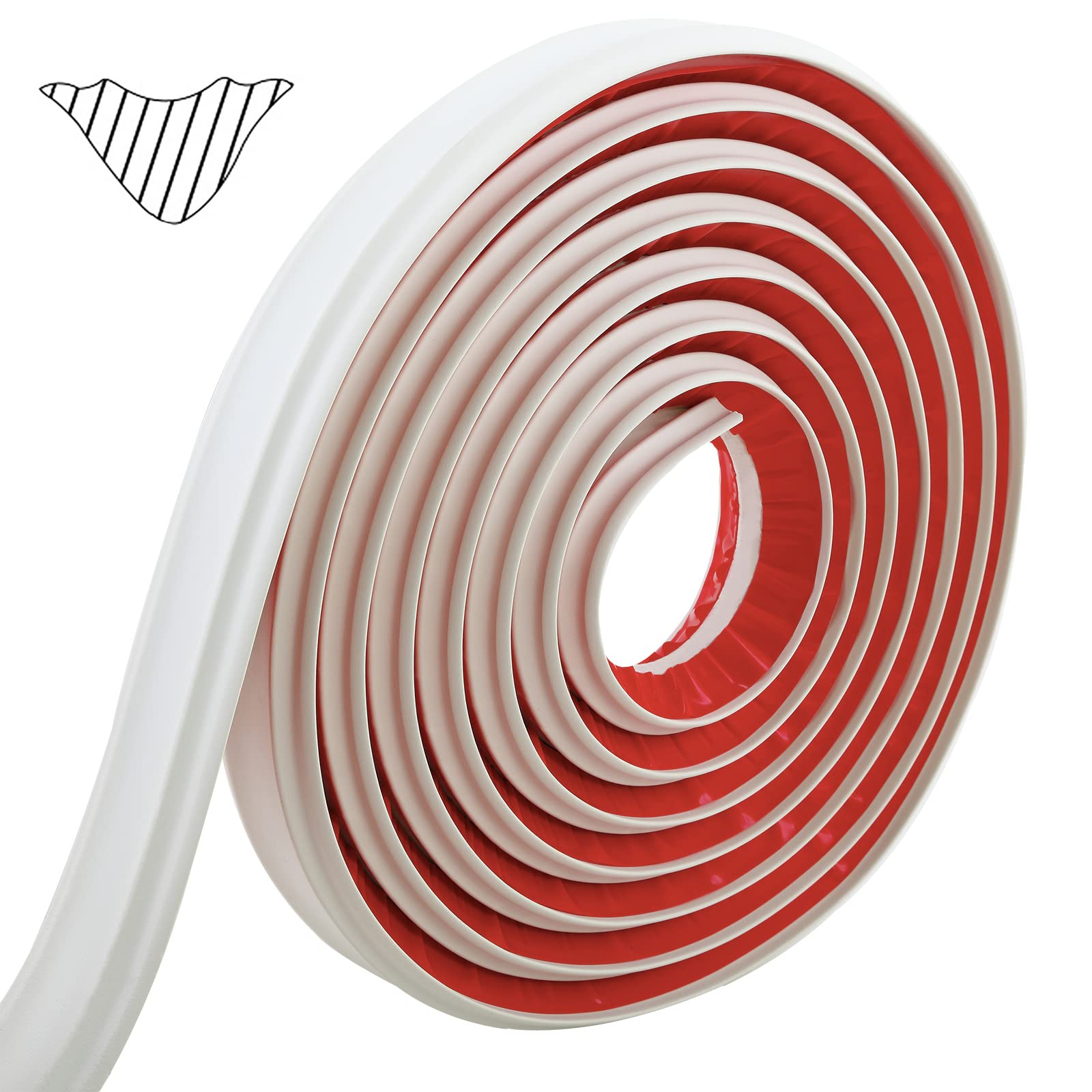 Buy Paintable Molding Trim 16.4 Ft Caulk and Trim Strips for Floor