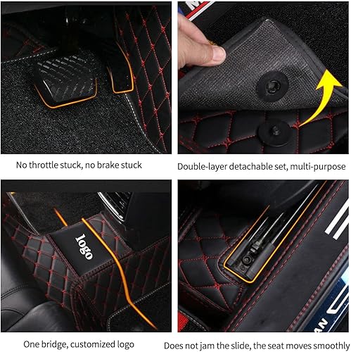 Miniatura 3 de Muchkey Tapetes personalizados de doble capa para 95% de estilo personalizado, protección para todo tipo de clima, tapetes completos de automóvil