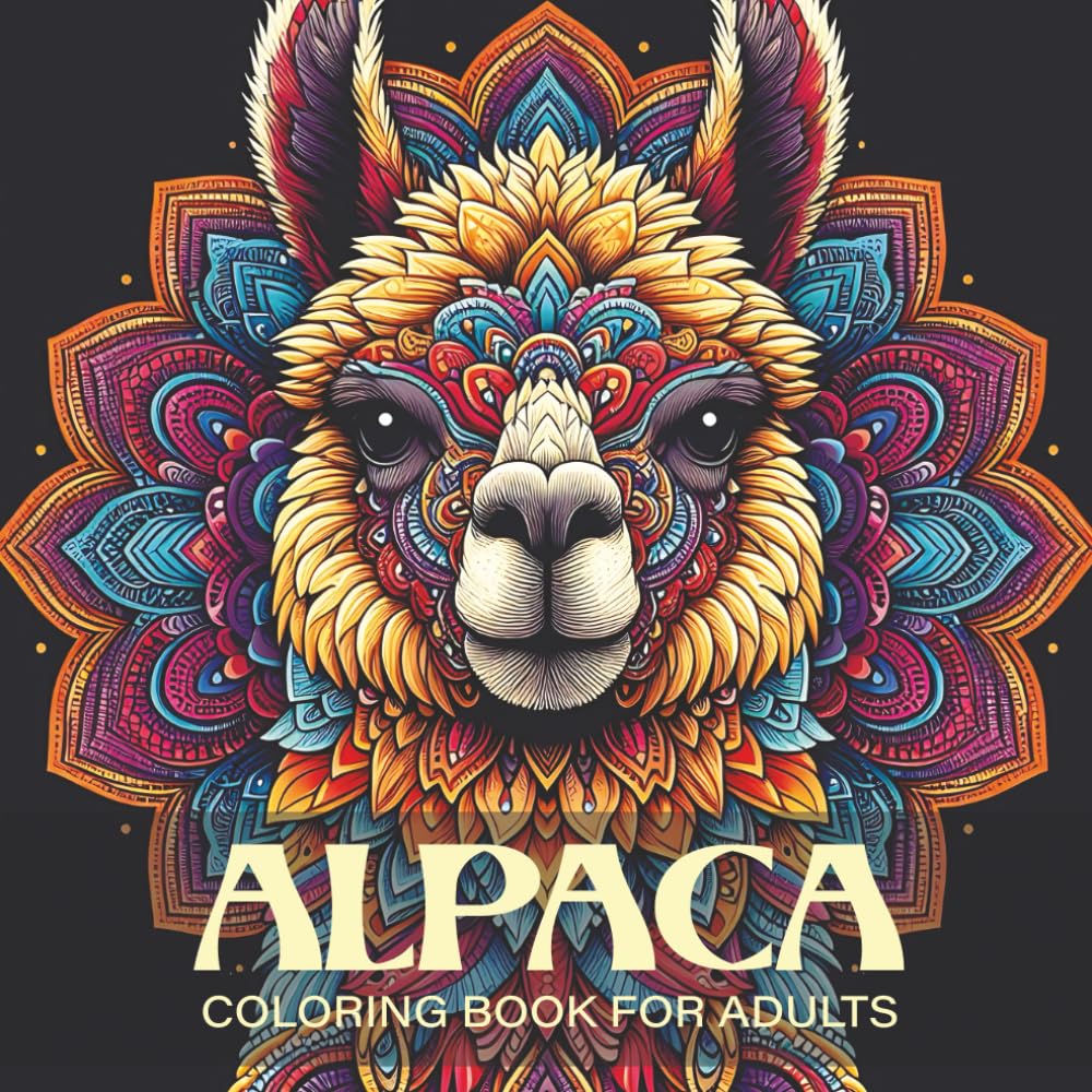 Alpaca Coloring Book for Adults: Relaxing Alpaca Mandala Designs for Stress Relief and Mindful Coloring
