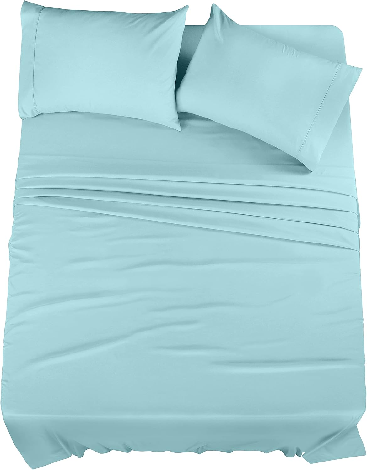 Utopia Bedding Bed Sheet Set - Soft Brushed Microfiber Fabric - Shrinkage & Fade Resistant - Easy Care (California King, Spa Blue)