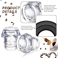 Vista 3 de Lounsweer 2 Sets Percolator Parts Top and Washer Ring Compatible with Farberware Yosemite Coffee Percolators Replacement Transparent Coffee Pot