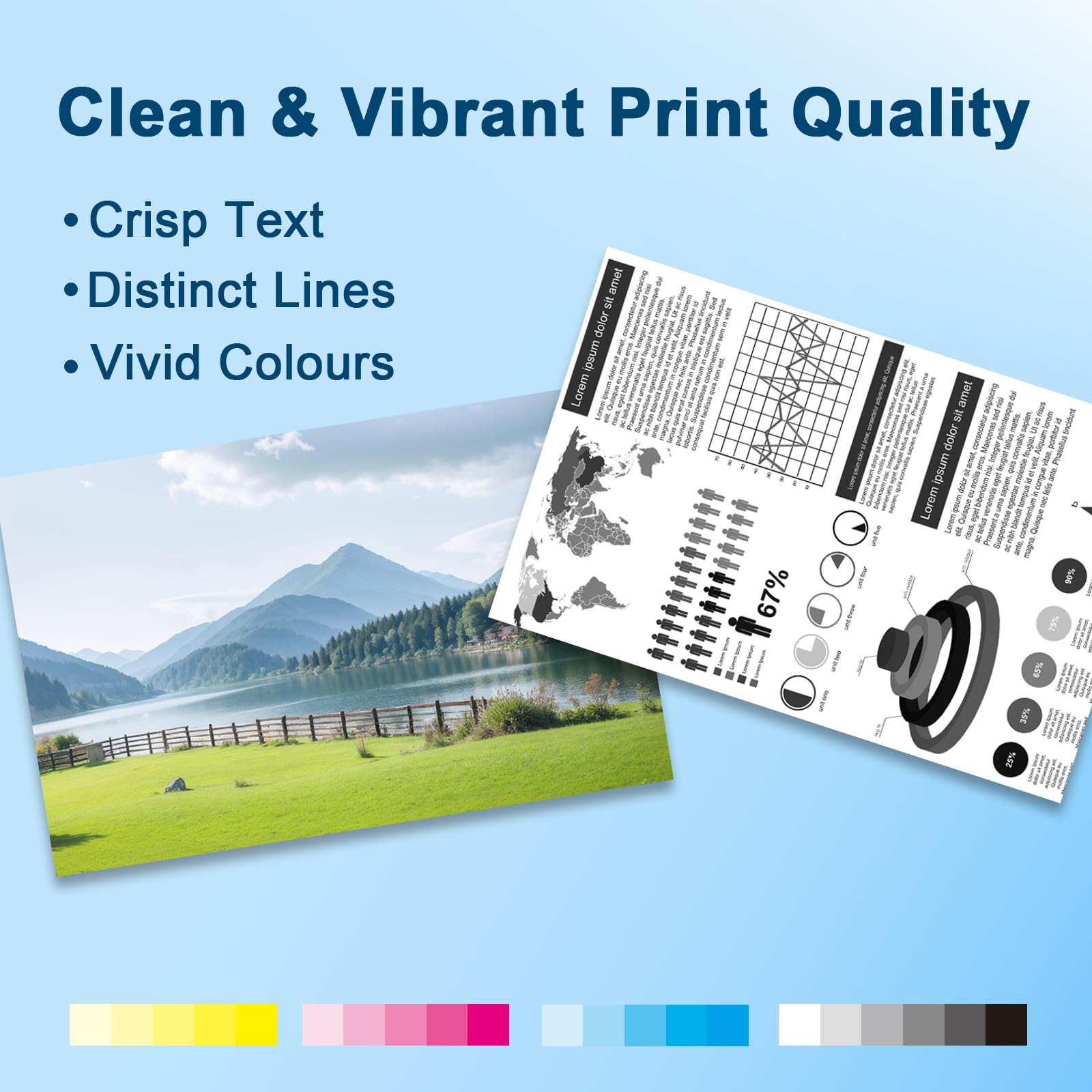 Starink LC521VAL Inktpatronen compatibel met Brother LC521, LC 521 voor Brother DCP-J1260W, DCP-J1310DW, DCP-J1313DW, DCP-J1360DW, DCP-J1460DW, zwart, cyaan, magenta, geel, 4 stuks