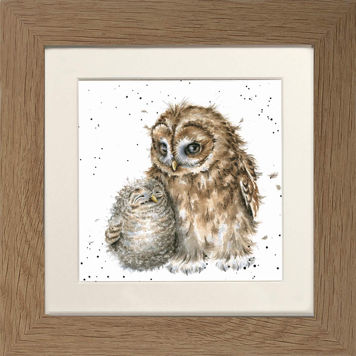 Wrendale Designs Oak 'Owl-Ways By Your Side' Owl Framed Greeting In Various Frame Colours (Oak)