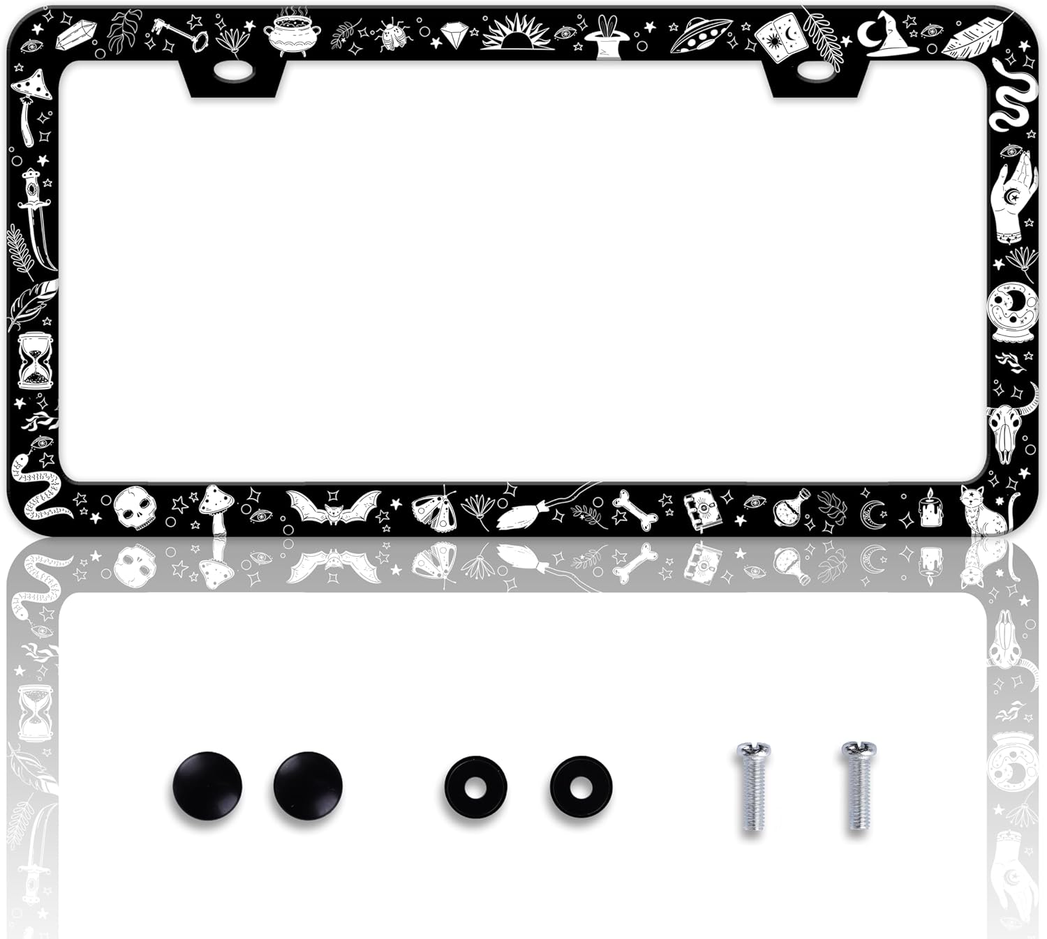 Witch License Plate Frame Gothic Magic License Plate Holder