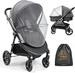 Orzbow Baby Mosquito Net for Stroller, Universal Fit, Breathable, Black | Tear-Resistant Mesh, Insect Barrier w/Travel Bag for Stroller, Car Seat, Bassinet, Cradle, Mini Cribs, Baby Summer Essential